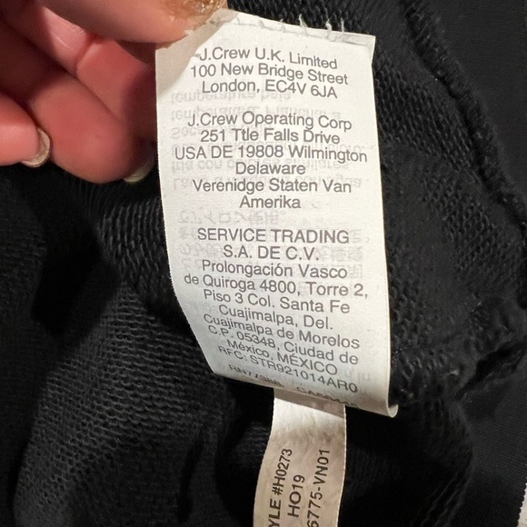 J. Crew Black Sweater With Animal Print Collar and Cuff Accent Size medium - Picture 8 of 8